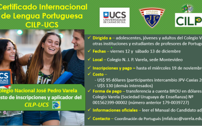 Certificado Internacional de lengua portuguesa CILP – UCS